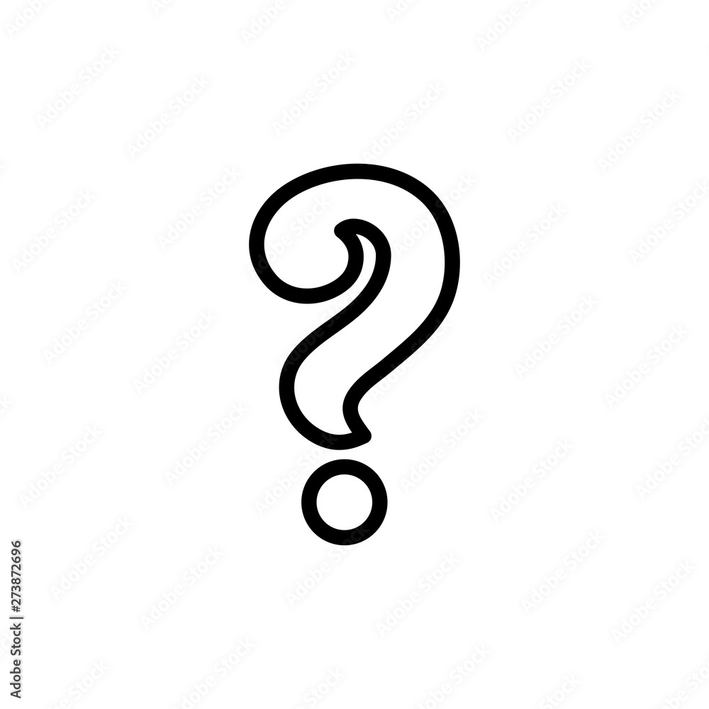 Question Line Icon In Flat Style Vector For Apps, UI, Websites. Black Icon Vector Illustration Question Line Icon In Flat Style Vector For Apps, UI, Websites. Black Icon Vector Illustration