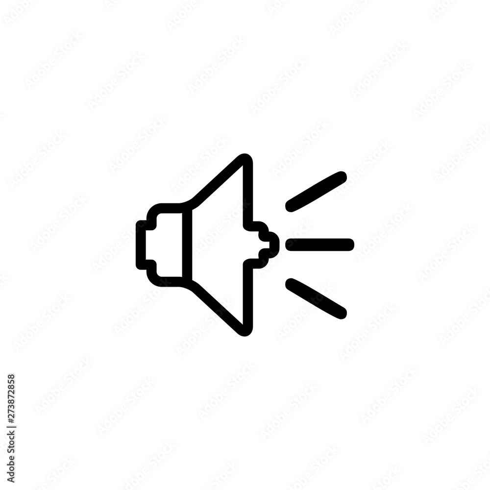 Sound Line Icon In Flat Style Vector For Apps, UI, Websites. Black Icon Vector Illustration