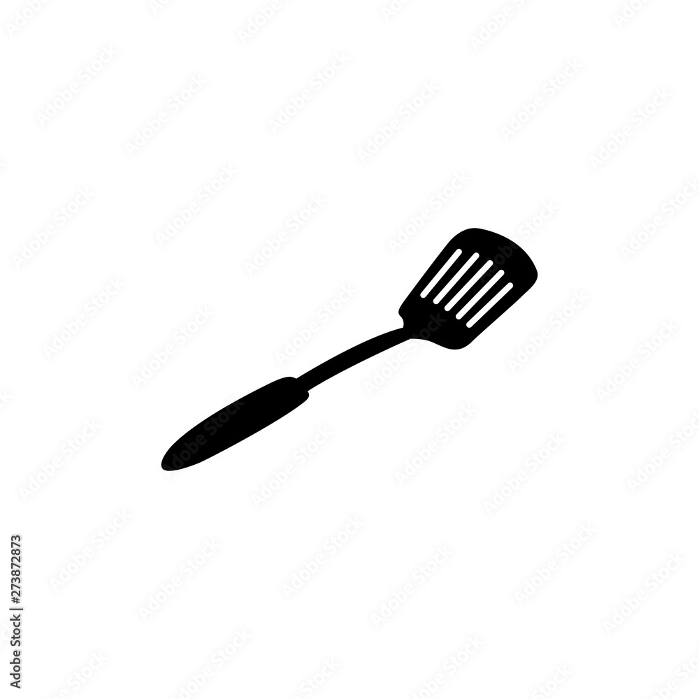 Spatula Icon In Flat Style Vector For Apps, UI, Websites. Black Icon Vector Illustration Spatula Icon In Flat Style Vector For Apps, UI, Websites. Black Icon Vector Illustration