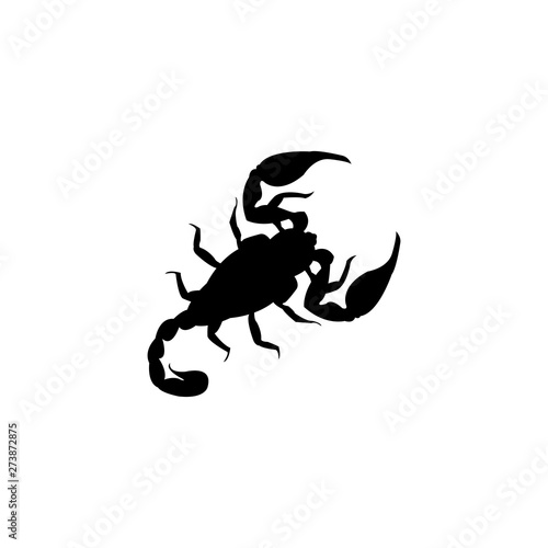 Skorpion Icon In Flat Style Vector For Apps, UI, Websites. Black Icon Vector Illustration