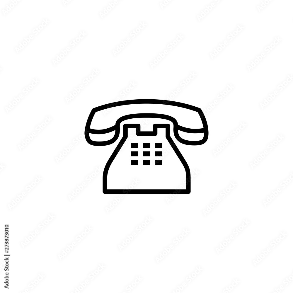 Telephone Line Icon In Flat Style Vector For Apps, UI, Websites. Black Icon Vector Illustration Telephone Line Icon In Flat Style Vector For Apps, UI, Websites. Black Icon Vector Illustration