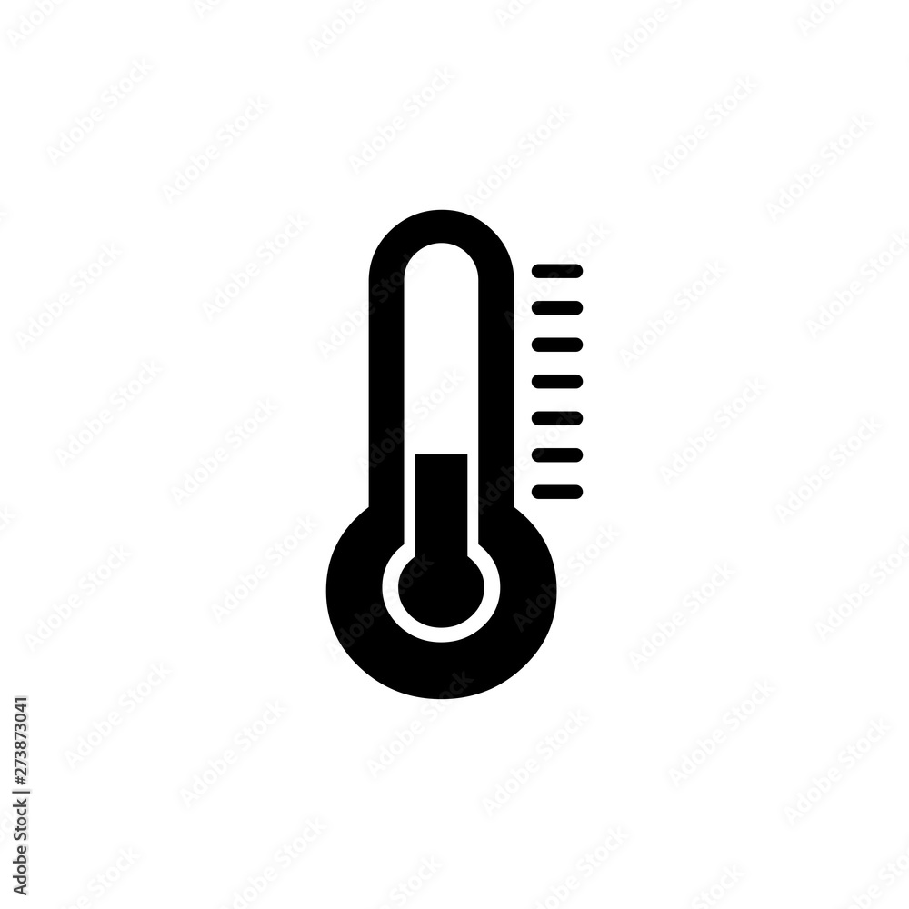 Thermometers Icon In Flat Style Vector For Apps, UI, Websites. Black Icon Vector Illustration Thermometers Icon In Flat Style Vector For Apps, UI, Websites. Black Icon Vector Illustration