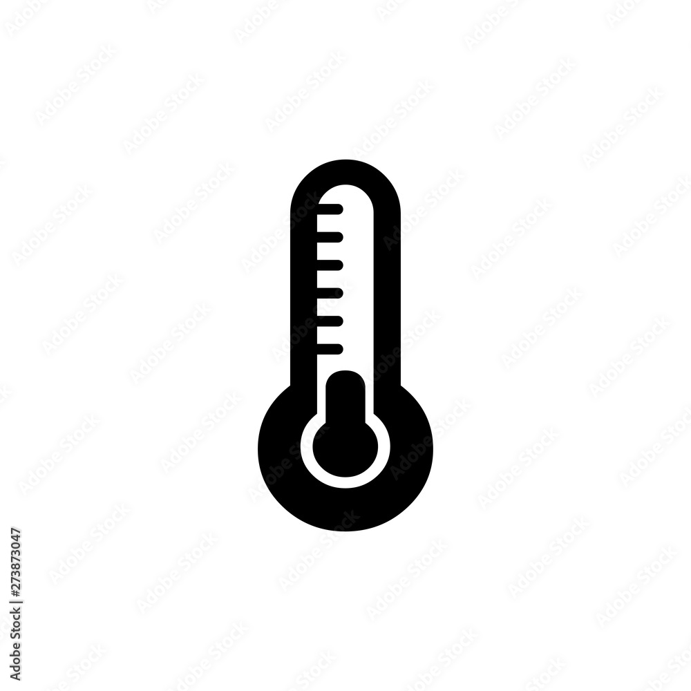 Thermometers Icon In Flat Style Vector For Apps, UI, Websites. Black Icon Vector Illustration Thermometers Icon In Flat Style Vector For Apps, UI, Websites. Black Icon Vector Illustration