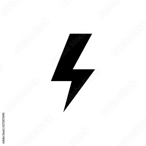 Free Download Thunderbolt Icon In Flat Style Vector For Apps, UI, Websites. Black Icon Vector Illustration - GFXLoad