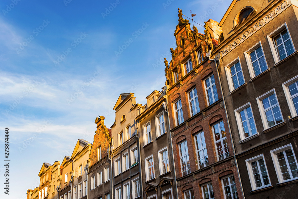 Fototapeta premium Old historical building architecture facade in Gdansk