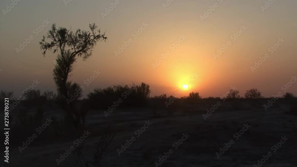 Uzbekistan Ustyurt Plateau. Sunset in the desert. Uzbekistan Ustyurt Plateau. Sunset in the desert.