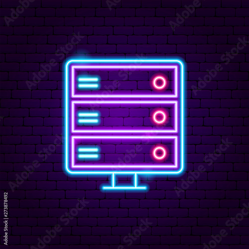 Server Neon Label