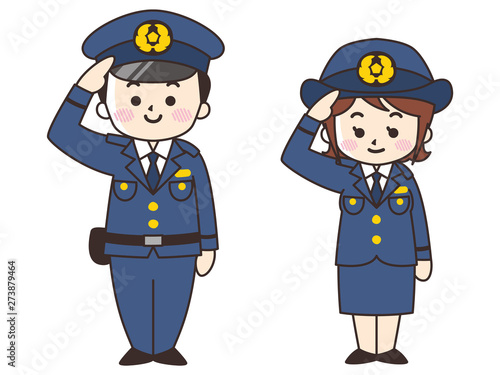 警察官の男女