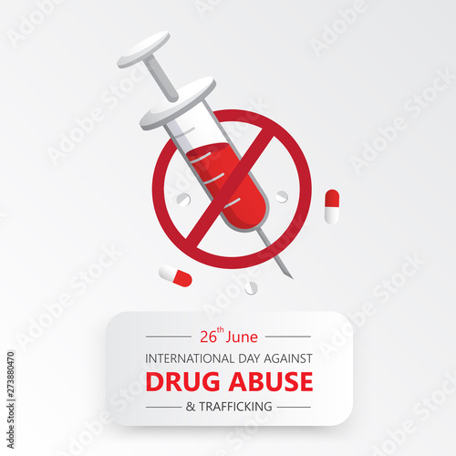 international day against drug abuse banner vector