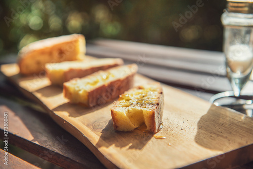Sicilian olive oil on bread