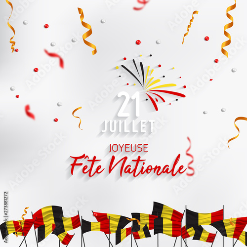 Belgium National Day - Belgian National Day. 21 Juillet Fete Nationale