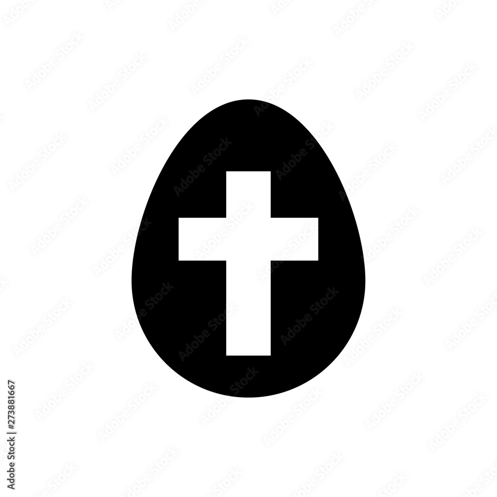 Obraz premium Easter egg flat vector icon