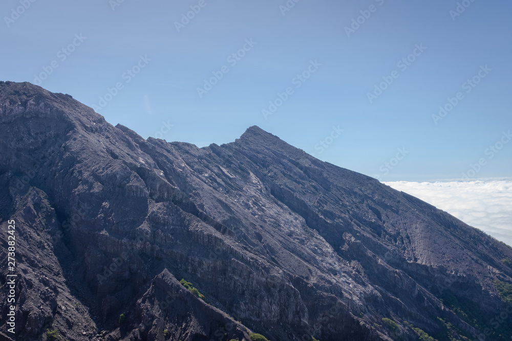 A view from flag peak or 'Puncak Bendera'. Raung is the most challenging of all Java’s mountain trails, also is one of the most active volcanoes on the island of Java in Indonesia.