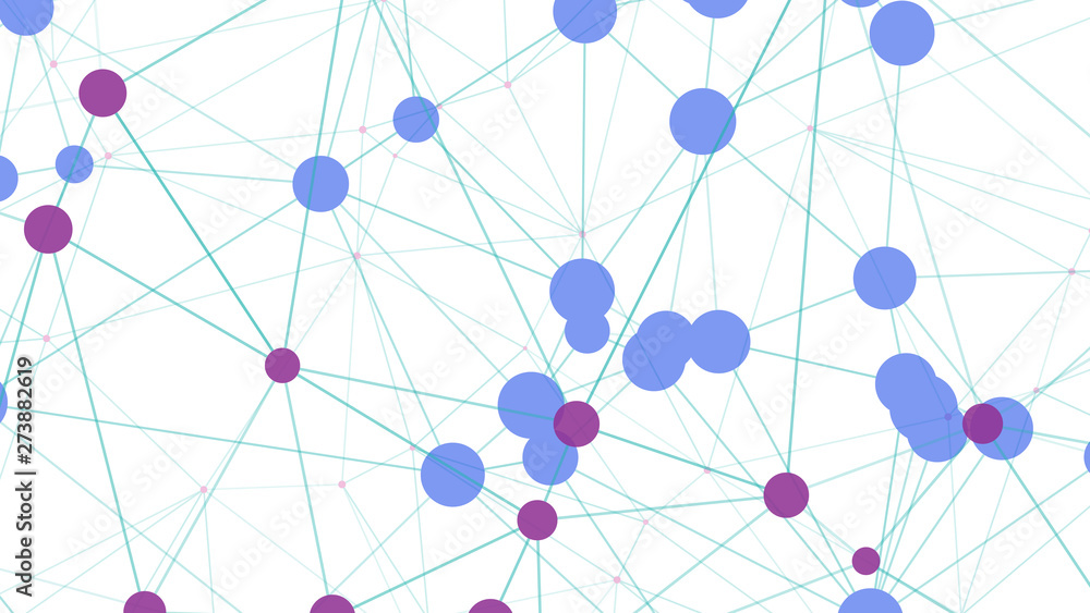 Machine learning signal process algorithm concept, dots and lines background conception Machine learning signal process algorithm concept, dots and lines background conception
