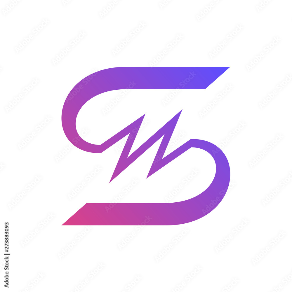 initial letter S logo with wave sound/pulse shape initial letter S logo with wave sound/pulse shape