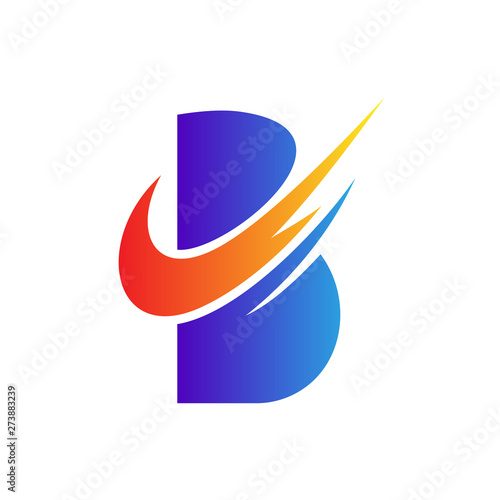 Free Download initial letter B logo with checklist shape - GFXLoad