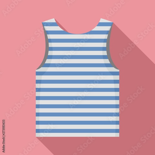 Sailor vest tshirt icon. Flat illustration of sailor vest tshirt vector icon for web design
