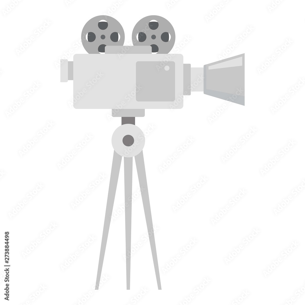 Obraz premium Video film camera icon. Flat illustration of video film camera vector icon for web design