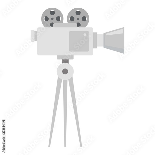 Video film camera icon. Flat illustration of video film camera vector icon for web design