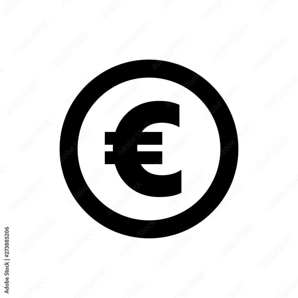 euro flat vector icon euro flat vector icon