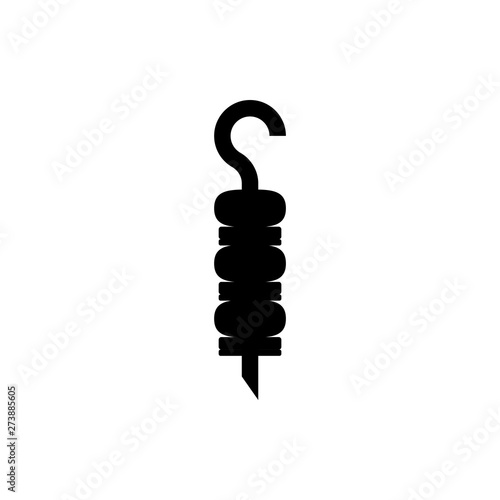 shashlik flat vector icon