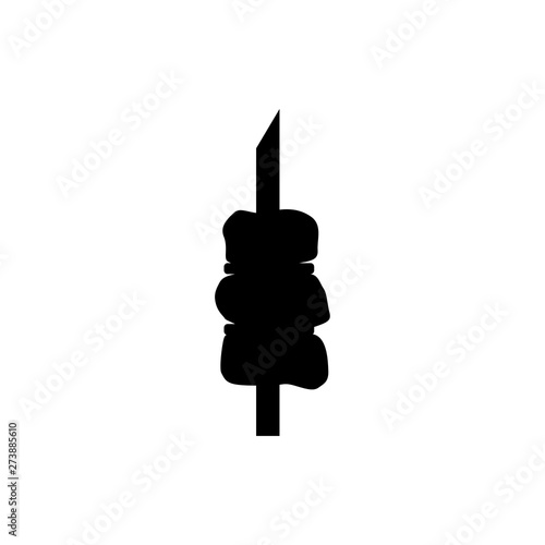 shashlik flat vector icon