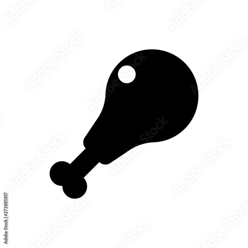 chicken ham flat vector icon