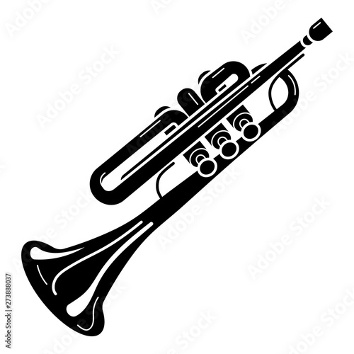 Classical trumpet icon. Simple illustration of classical trumpet vector icon for web design isolated on white background