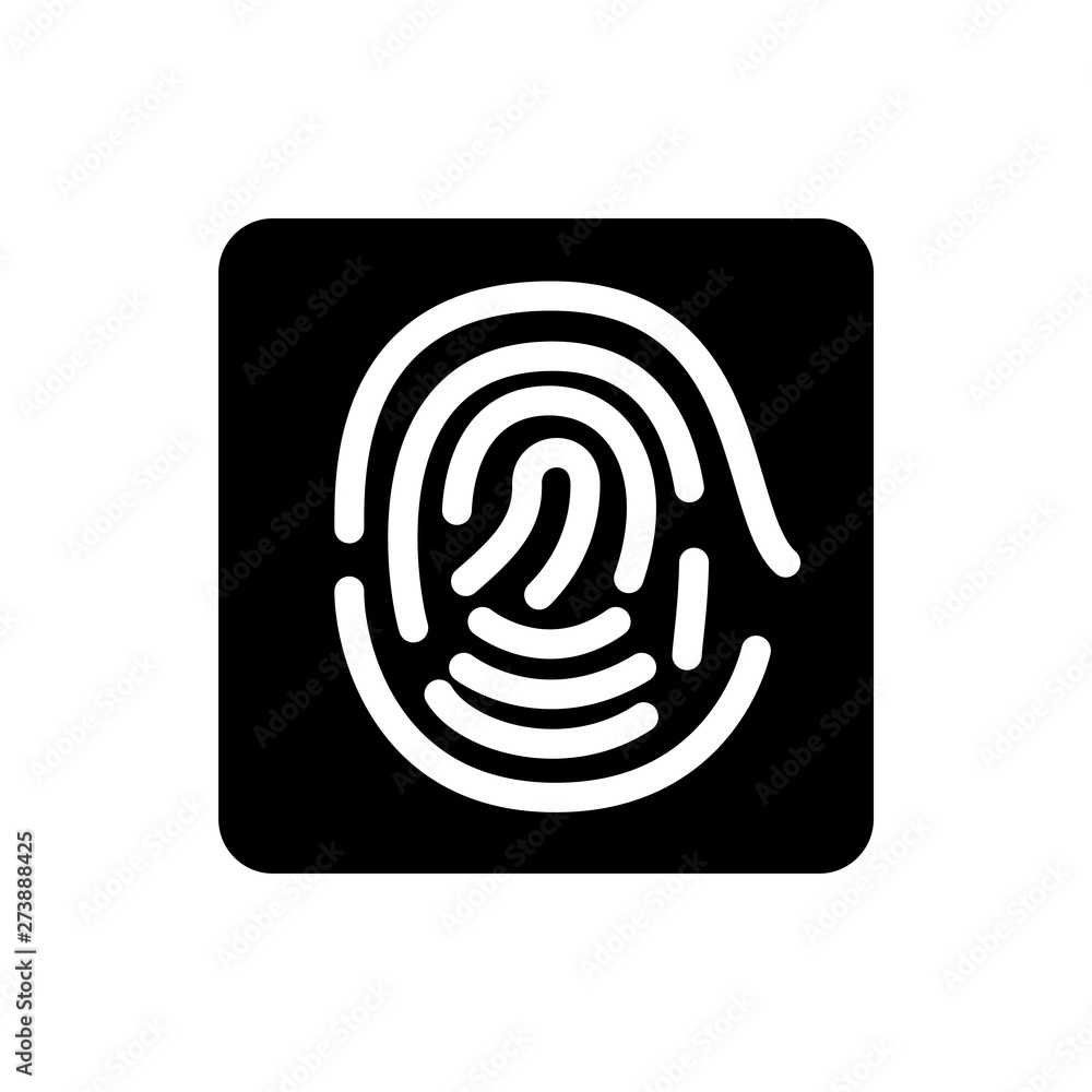 fingerprint flat vector icon fingerprint flat vector icon