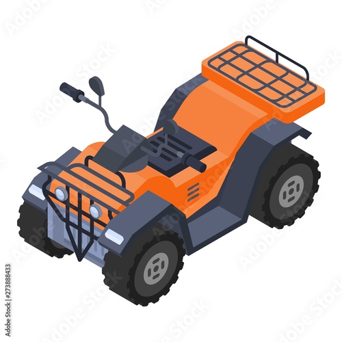 Extreme quad bike icon. Isometric of extreme quad bike vector icon for web design isolated on white background