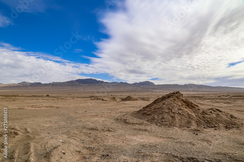 landscape with desert and blue sky