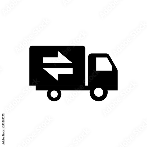 trucking industry flat vector icon