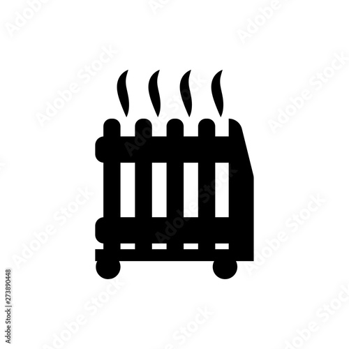 oil radiator flat vector icon