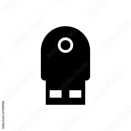 USB flash drive flat vector icon
