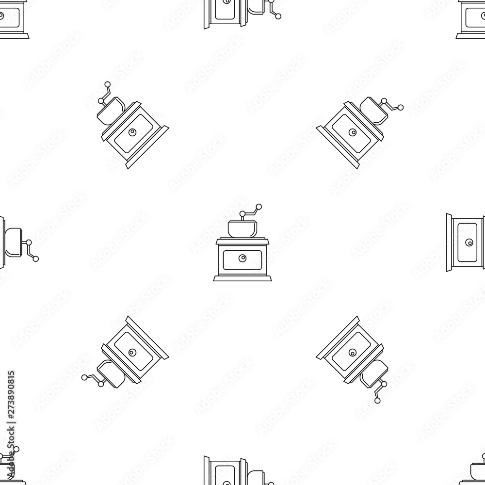 Coffee grinder pattern seamless vector repeat geometric for any web design Coffee grinder pattern seamless vector repeat geometric for any web design