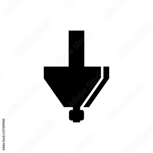 milling cutter flat vector icon