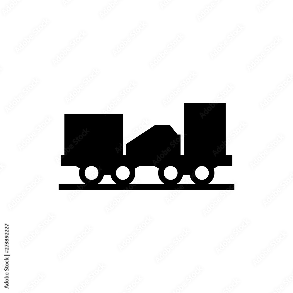 freight train flat vector icon freight train flat vector icon