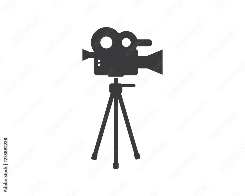 Obraz premium movie,film recorder logo icon of industry film vector illustration