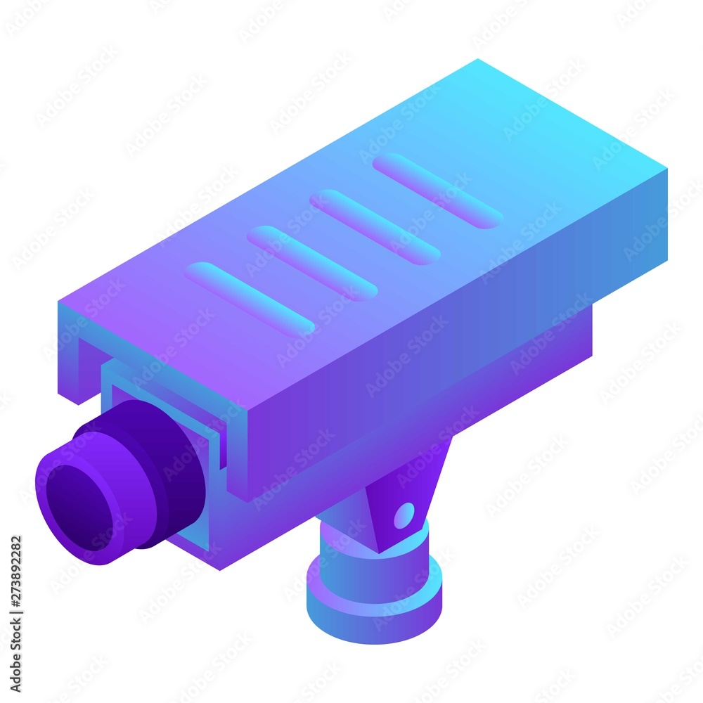 Security camera icon. Isometric of security camera vector icon for web design isolated on white background Security camera icon. Isometric of security camera vector icon for web design isolated on white background