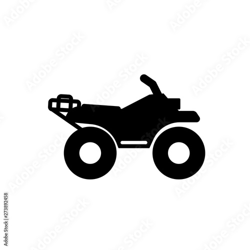 quad bike flat vector icon