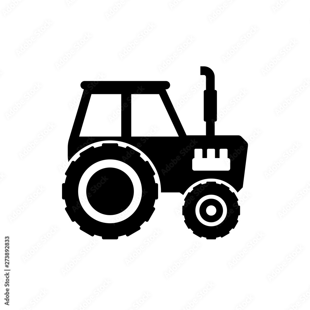 Obraz premium tractor flat vector icon