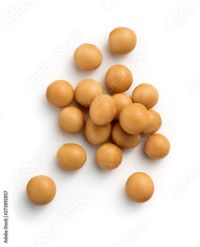 yellow soya beans isolated photo