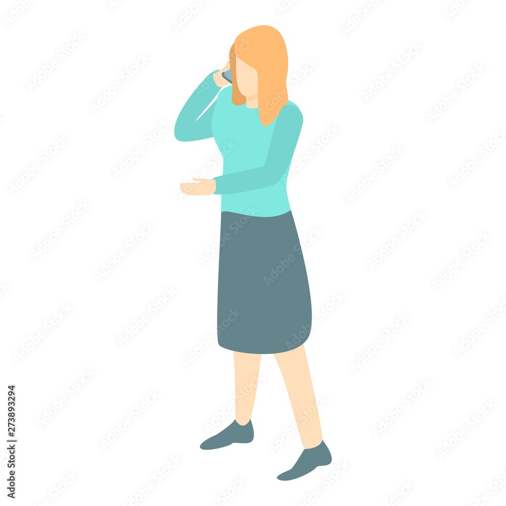 Businesswoman icon. Isometric of businesswoman vector icon for web design isolated on white background Businesswoman icon. Isometric of businesswoman vector icon for web design isolated on white background