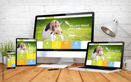 pet website responsive design screen multidevices