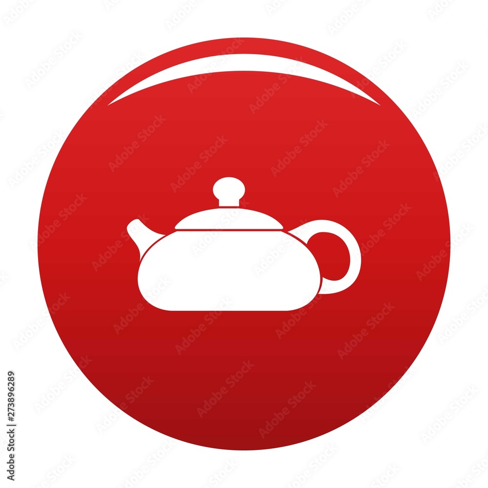 Teapot icon. Simple illustration of teapot vector icon for any design red Teapot icon. Simple illustration of teapot vector icon for any design red