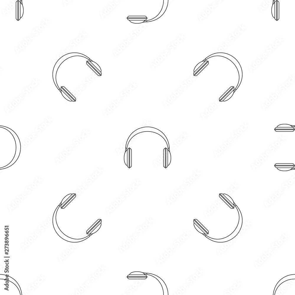 Fototapeta premium Modern headphones pattern seamless vector repeat geometric for any web design