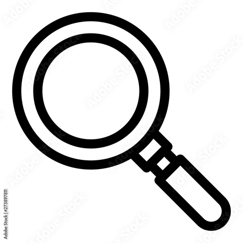 Police magnify glass icon. Outline police magnify glass vector icon for web design isolated on white background