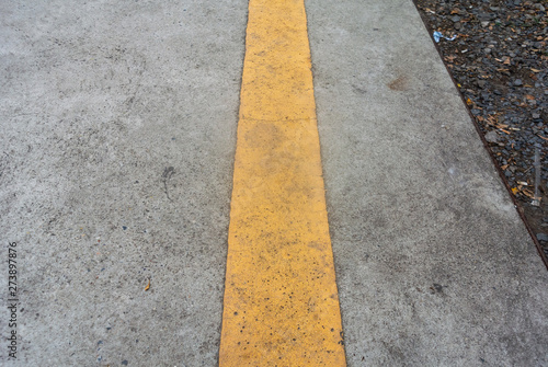 yellow lines on the road © ckDome