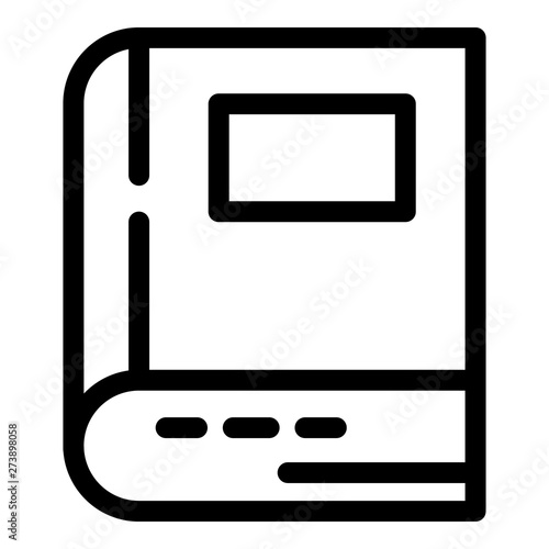 Judge book icon. Outline judge book vector icon for web design isolated on white background