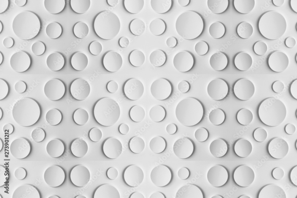 White circle with drop shadows on white background White circle with drop shadows on white background